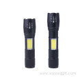 New Upgraded 2 In 1 Two Light Source Laser Logo Custom Tactical Cob Usb Rechargeable Led Flashlight